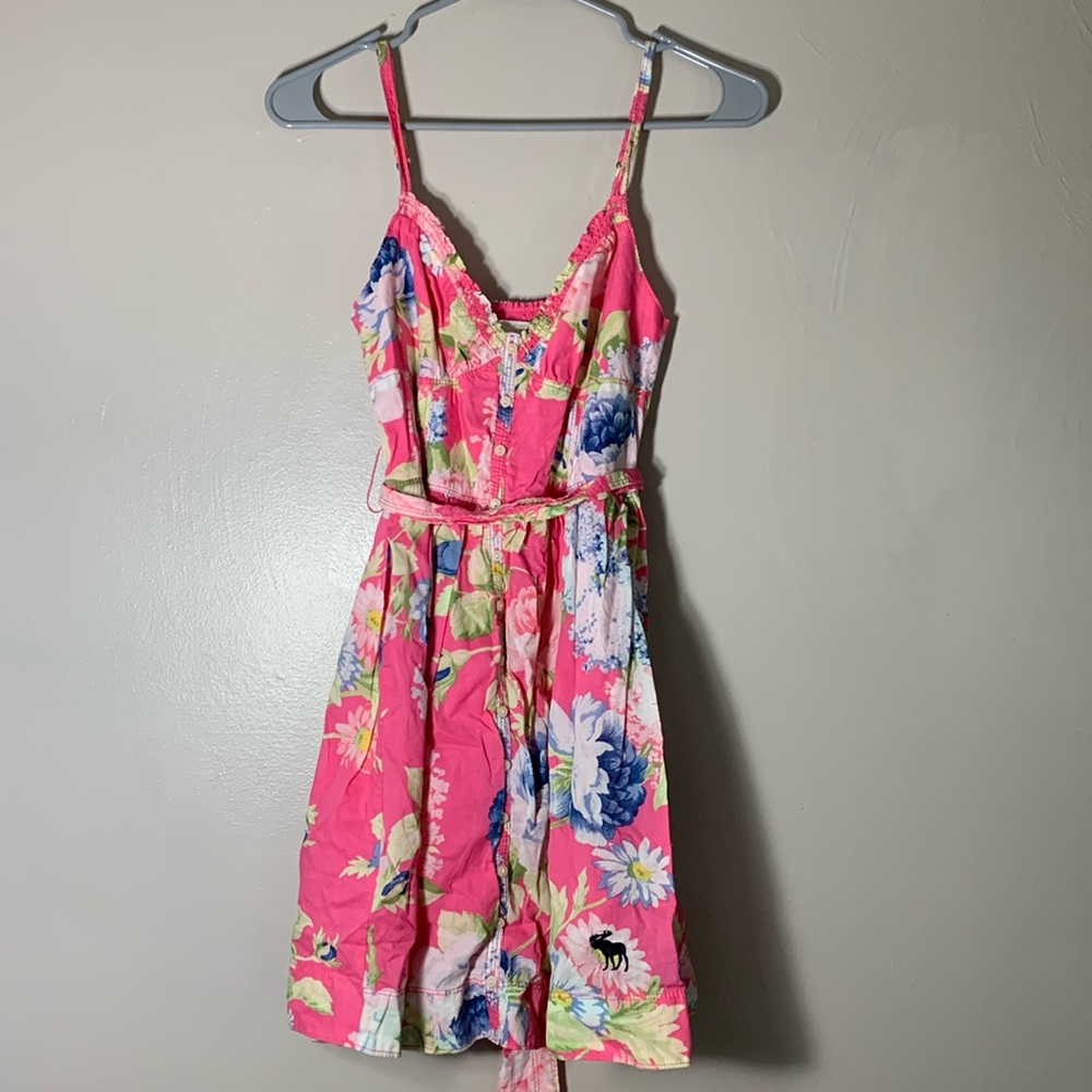 Pink floral dress
